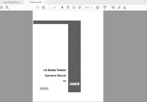 Discover the essential CASE IH Tractor LA 5288 Operator’s Manual, now available in a convenient PDF format. This comprehensive guide is designed to enhance your understanding of the LA 5288 tractor, ensuring you can operate it safely and efficiently. With detailed
