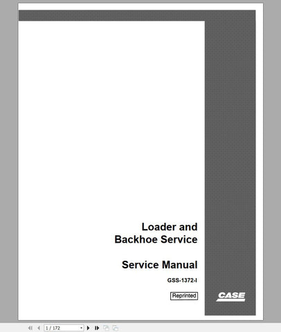 Unlock the full potential of your CASE IH Tractor Loader with the comprehensive Backhoe Service Manual GSS-1372. This PDF file is an essential resource for both seasoned