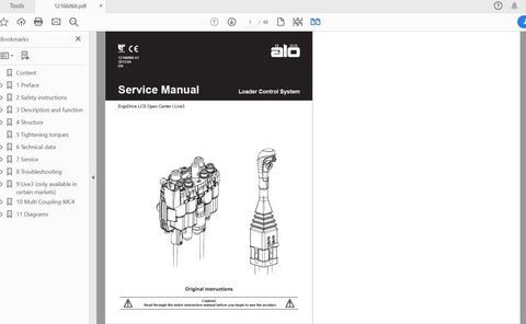 Discover the CASE IH Tractor Loader Control System Ergo Drive Open Center Live 3 Service Manual