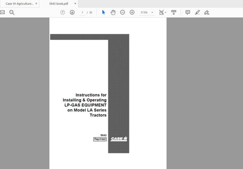 Discover the essential resource for your CASE IH Tractor with the CASE 5643 Operator’s Manual in PDF