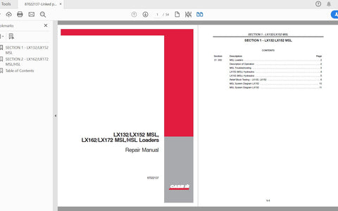 Unlock the full potential of your CASE IH tractor with the comprehensive Service Manual for models LX132, LX152MSL, LX162, and LX172MSL, including HSL loaders. This PDF file is an essential