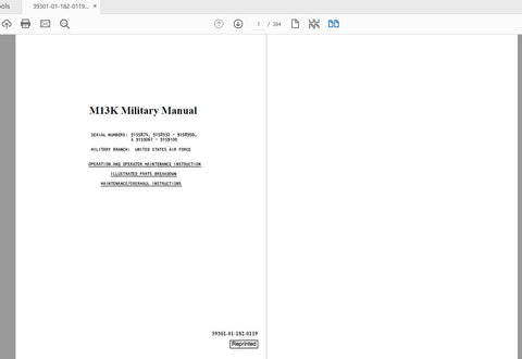 Discover the ultimate resource for your CASE IH M13K Adverse Terrain Articulated Fork Lift with our comprehensive service manual (39301-01-182-0119). This PDF file is designed