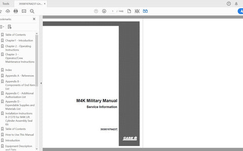 With the CASE IH M4K Military Manual, you gain access to expert guidance on troubleshooting, parts identification