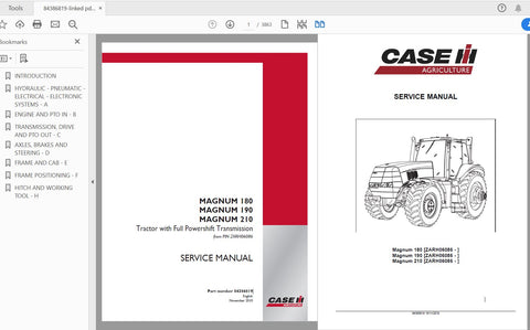 Unlock the full potential of your CASE IH Magnum 180, 190, and 210 tractors with the comprehensive service manual (part number 84386819). This PDF file is your go-to resource for