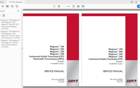 Unlock the full potential of your CASE IH Magnum 180, 200, and 220 tractors with the comprehensive T4B Service Manual (PDF file). This essential guide is designed specifically for models