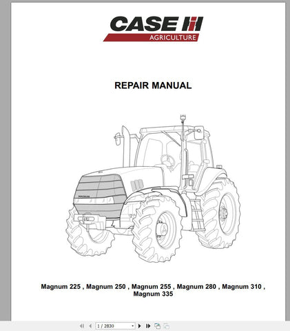 Unlock the full potential of your CASE IH Magnum 225, 250, 280, and 310 tractors with the comprehensive