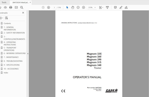 Enhance your farming efficiency with the CASE IH Tractor Magnum Operator’s Manual, designed specifically for models