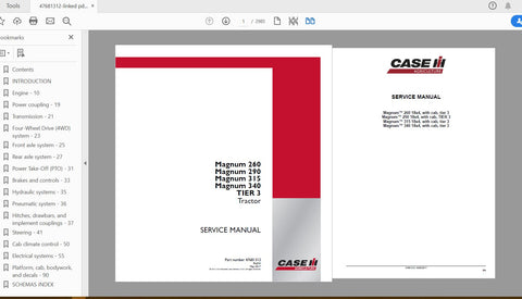 Unlock the full potential of your CASE IH Magnum tractor with the comprehensive Tier 3 Service Manual (Part Number: 47681312). This PDF file is an essential resource