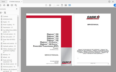 Unlock the full potential of your CASE IH Magnum Rowtrac tractor with the comprehensive service manual