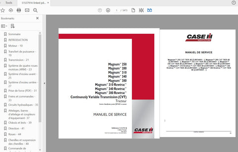 Unlock the full potential of your CASE IH Magnum Rowtrac tractor with the comprehensive Service Manual (51537914) for models 250, 280, 310, 340, and 380. This PDF file is an essential