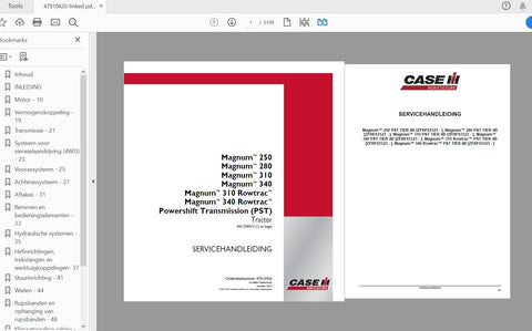 Unlock the full potential of your CASE IH Magnum Rowtrac 250, 280, 310, and 340 tractors with the comprehensive Service Manual (Part No. 47910420). This PDF file is an essential resource