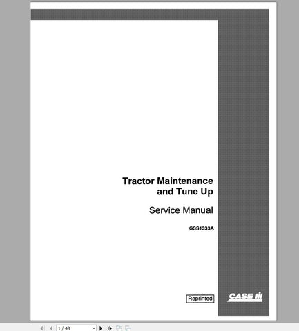 Ensure your CASE IH tractor operates at peak performance with the CASE IH Tractor Maintenance Tune-Up Service Manual