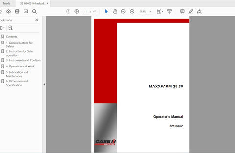 Unlock the full potential of your CASE IH MAXXFARM 25 and 30 tractors with the comprehensive Operator’s Manual (PDF file). This essential guide is designed to provide you
