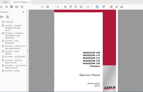 Enhance your farming efficiency with the CASE IH Tractor Maxxum Operator’s Manual, designed specifically for models 100, 110, 115, 125, and 140. This comprehensive PDF file provides essential information to help you operate and maintain your tractor effectively, ensuring