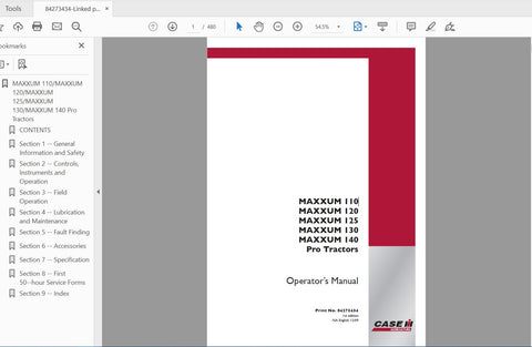 Enhance your farming efficiency with the CASE IH TRACTOR MAXXUM 110, 120, 125, 130, and 140 Operator’s Manual. This comprehensive PDF file is designed to provide you with essential information and guidance for optimal operation and maintenance