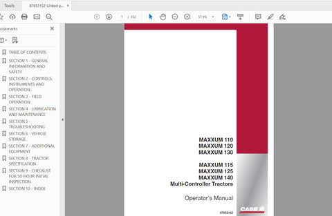 Unlock the full potential of your CASE IH Maxxum tractor with the comprehensive Operator’s Manual