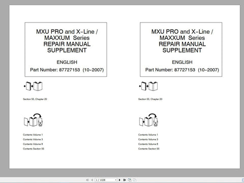 Discover the ultimate resource for maintaining your CASE IH Maxxum Series tractor with the comprehensive Repair Manual (Part Number: 87727153). This PDF file is designed