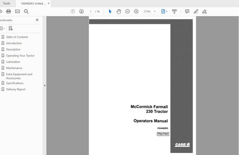 Unlock the full potential of your CASE IH McCormick Farmall 230 with our comprehensive Operator’s Manual (PDF file). This essential guide is designed to provide you with all the information