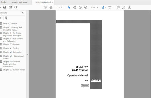 Discover the essential CASE IH Tractor Model T – 25-45 5219 Operator’s Manual, now available in a convenient PDF format. This comprehensive guide is designed to enhance your