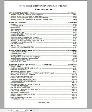 Enhance your maintenance routine with the CASE IH Tractor Module Express 625 Cotton Picker Service Manual