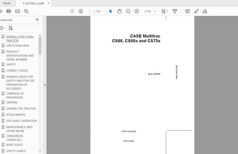 Enhance your operational efficiency with the CASE IH Tractor Multitrac CS68, CS68A, and CS75A Operator’s Manual. This comprehensive PDF file is designed to provide you with essential information and guidance for optimal performance and maintenance of your tractor.
