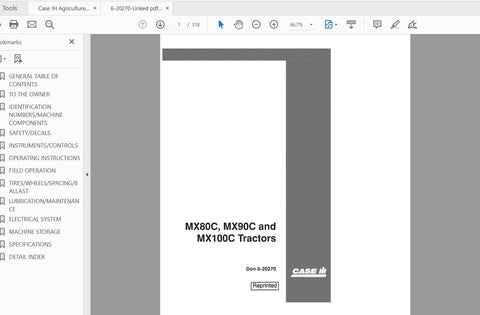 Discover the essential CASE IH Tractor Operator’s Manual for models MX80C, MX90C, and MX100C. This comprehensive PDF file is designed to provide you with all the necessary information to operate and maintain your tractor efficiently. With clear instructions