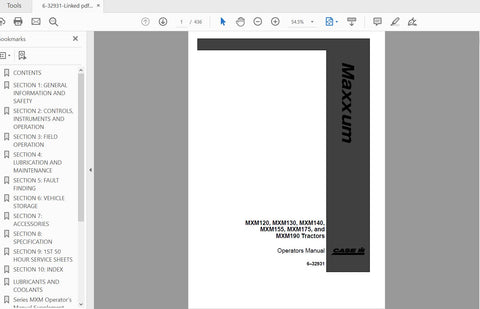 Enhance your operational efficiency with the CASE IH Tractor MXM Series Operator’s Manual, covering models MXM120, MXM130, MXM140, MXM155, MXM175, and MXM190. This comprehensive PDF file is designed to provide you with essential information and guidance