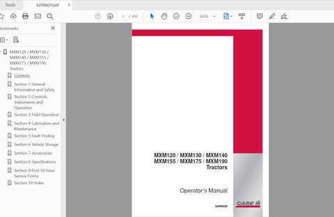 Enhance your farming efficiency with the CASE IH Tractor MXM Operator’s Manual, designed specifically for models 120, 130, 1140, 155, 175, and 190. This comprehensive PDF file