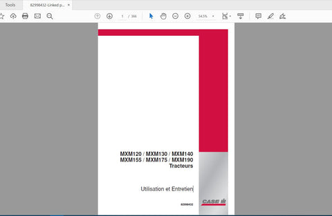 Discover the essential CASE IH Tractor MXM Operator’s Manual, designed specifically for models 120, 130, 140, 155, 175, and 190. This comprehensive PDF file provides detailed guidance