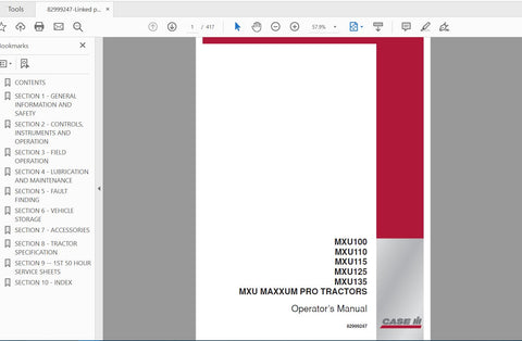 Enhance your farming efficiency with the CASE IH TRACTOR MXU100, 110, 115, 125, 135 MXU MAXXUM PRO Operator’s Manual. This comprehensive PDF file is designed to provide you with all the essential information needed to operate and maintain your tractor effectively.