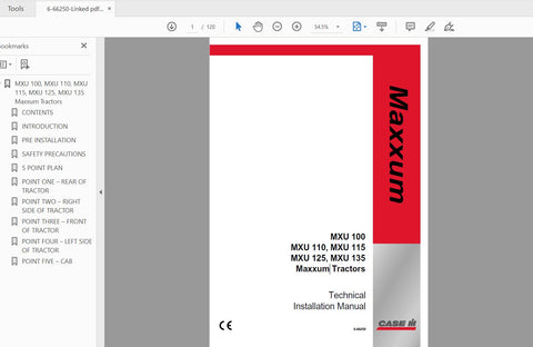 Discover the ultimate resource for your CASE IH MXU series tractors with the comprehensive Operator’s Manual in PDF format. Designed specifically for models MXU 100, MXU