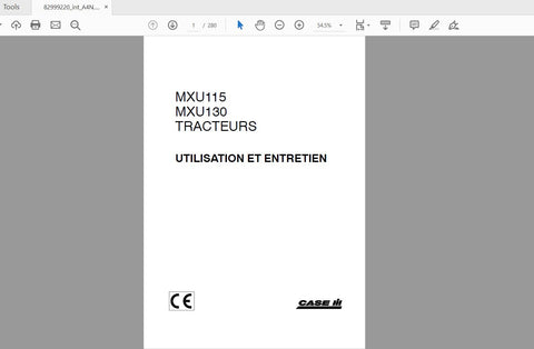 Enhance your operational efficiency with the CASE IH TRACTOR MXU 115,130 Operator’s Manual. This comprehensive PDF file is designed to provide you with essential information for the effective utilization and maintenance of your tractor, ensuring optimal performance