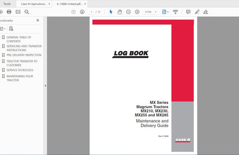 Discover the essential CASE IH Tractor MX Series Magnum Tractors Maintenance and Delivery Guide (6-13880 Operator’s Manual) in a convenient PDF format. This comprehensive