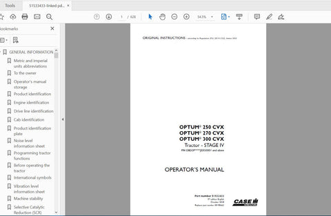 Enhance your operational efficiency with the CASE IH Tractor Optum 250, 270, 300 CVX Stage IV Operator’s Manual. This comprehensive PDF file is designed to provide you with all the essential information needed to maximize the performance of your tractor.
