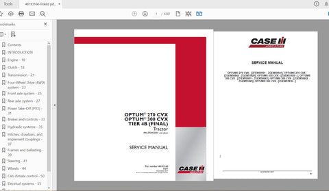 Discover the ultimate resource for maintaining your CASE IH OPTUM 270 CVX and OPTUM 300 CVX tractors