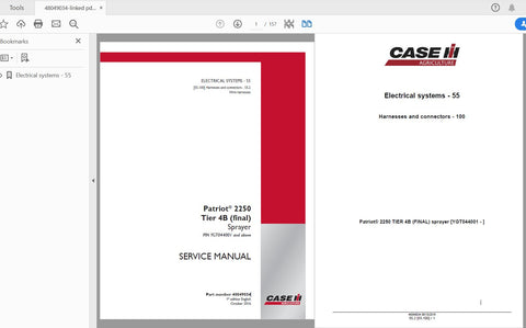 Enhance your maintenance routine with the CASE IH Tractor Patriot 2250 Tier 4B (Final) Sprayer Service 