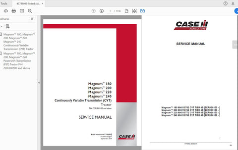 Unlock the full potential of your CASE IH Magnum tractor with the Powershift Transmission Service Manual (47748096). This comprehensive PDF guide is specifically designed 
