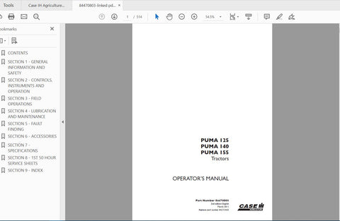 Enhance your farming efficiency with the CASE IH Tractor Puma 125, 140, and 155 Operator’s Manual, specifically designed for models built from January 2010 onwards. This comprehensive PDF file serves as an essential resource, providing detailed insights 