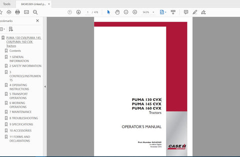 Discover the essential CASE IH Tractor Puma 130, 145, and 160 CVX Operator’s Manual, designed to enhance your operational efficiency and ensure optimal performance. This comprehensive