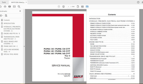 Unlock the full potential of your CASE IH PUMA 130, 145, and 160 tractors with the comprehensive Tier 4 Service Manual (Part No. 84479138A). This PDF file is an essential resource 