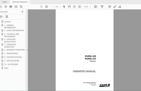 Discover the essential CASE IH Tractor Puma 205 and 225 Operator’s Manual, designed to enhance your operational efficiency and ensure optimal performance. This comprehensive PDF file provides detailed instructions, specifications, and maintenance