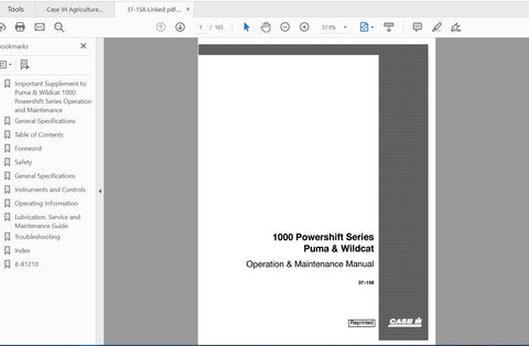 Discover the ultimate resource for your CASE IH Tractor Puma & Wildcat 1000 Powershift with our comprehensive Operator’s Manual. This PDF file is designed to provide you with all the essential information you need to operate and maintain your tractor efficiently. With clear instructions and detailed illustrations, you can easily navigate through