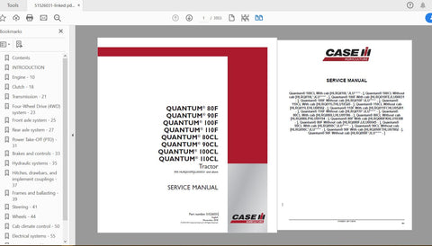 Discover the ultimate resource for maintaining your CASE IH Tractor with the Tier 4A Service Manual (51526031). This comprehensive PDF file covers models Quantum 