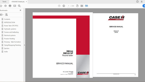 Discover the ultimate resource for your CASE IH RB544 and RB544 SP Round Balers with the comprehensive