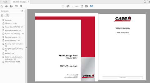 Discover the essential CASE IH Tractor RB545 Silage Pack Round Baler Service Manual (48126528) in a convenient PDF format. This comprehensive guide is designed to provide