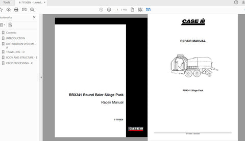 Discover the ultimate resource for your CASE IH RBX341 Round Baler with the comprehensive Silage Pack Service Manual (6-71150EN) in PDF format. This essential guide is designed