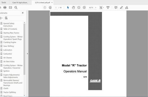 Enhance your farming efficiency with the CASE IH Tractor R 5276 Operator’s Manual, now available in a convenient PDF format. This comprehensive guide is designed to provide you with essential information on operating, maintaining, and troubleshooting your tractor