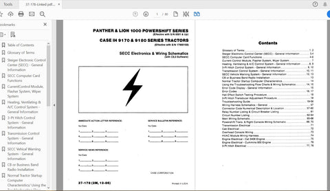 Discover the ultimate resource for your CASE IH tractor with the SECC Wiring Schematics Panther Lion 9170, 9180, 1000 Pwrshft SRS Service Manual. This comprehensive PDF file