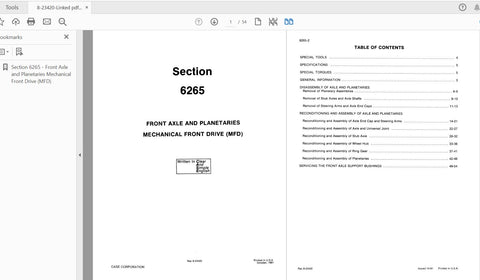 Discover the ultimate resource for maintaining your CASE IH Tractor Section 6265 MFD with our comprehensive Service Manual (8-23420) in PDF format. This manual is meticulously