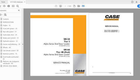 Unlock the full potential of your CASE IH SR130 and SR160 tractors with the comprehensive Tier 4B Service Manual (Part No. 47711585). This PDF file is an essential resource for both seasoned